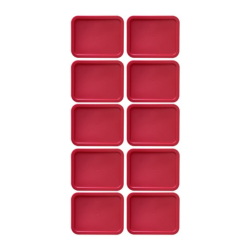 Replacement Lid for Pyrex Plastic Red Cover 11 Cup Bowl Dish Rectangle 7212-PC (10-Pack)