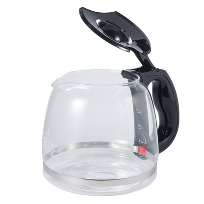 Replacement 12-Cup Glass Carafe for BLACK+DECKER Coffee Makers (2 Extra Lids)
