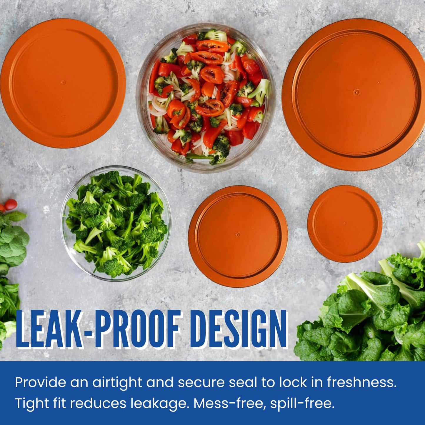 MRX Solutions Replacement Lids for Pyrex Containers (2) 1-Cup (3) 2-Cup (2) 4-Cup (2) 7-Cup