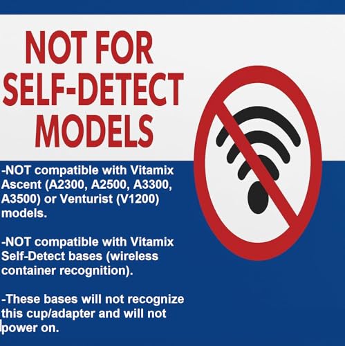 MRX Solutions Personal Cups Adapter fits Vitamix Classic Blenders 5200, 5300, 6300, 6500, 7500, 780 & More + Two BPA-Free 20-oz Insulated Leak-Proof Cups – Not Compatible With Self-Detect Models