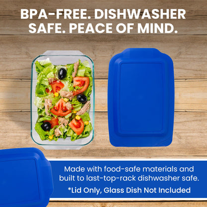 MRX Solutions Replacement Lid Cover for Pyrex 3 QT Glass Baking Dish Caserole Container 233-PC 2-Pack