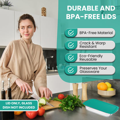 Replacement Lid for Pyrex C-233-PC Easy Grab 9x13 Casserole Glass Baking Dish Container Fits 3-Quart Model 233 with Cut-Out Handles Only