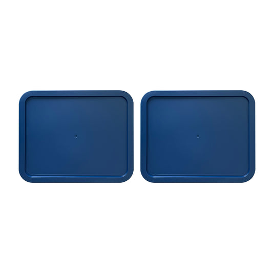 Replacement Lid for Pyrex Plastic Blue Cover 11 Cup Bowl Dish Rectangle 7212-PC (2-Pack)