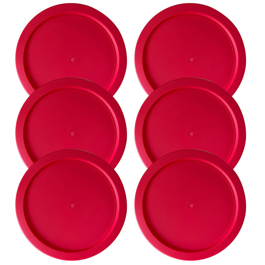 Replacement Lid for Pyrex 4" Storage Plastic Cover 1 Cup Bowl Dish 7202-PC Red (6-Pack)