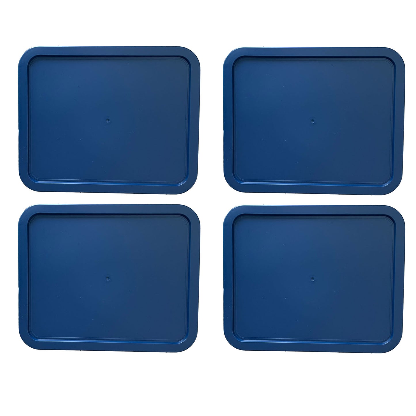 Replacement Lid for Pyrex Plastic Blue Cover 11 Cup Bowl Dish Rectangle 7212-PC (4-Pack)